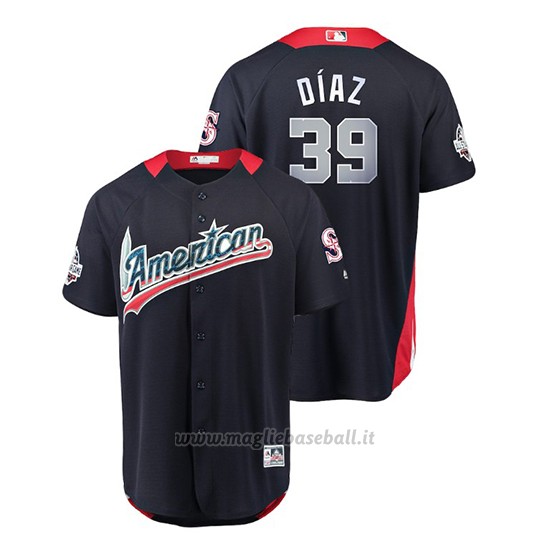 Maglia Baseball Uomo All Star Game Mariners Edwin Diaz 2018 1ªRun Derby American League Blu